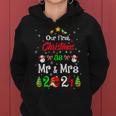 1St First Christmas As Mr And Mrs 2024 Couples Wife Husband Women Hoodie