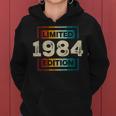 40° Compleanno Uomini 40 Anno Retro Donne Nati Nel 1984 Felpa con cappuccio da donna