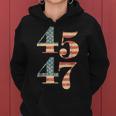 45 47 Trump 2024 Soporte De Banderaintage Trump 45 47 Hombres Es Sudadera con capucha para mujer