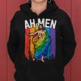 Ah Gay Jesus Lgbtq Rainbow Felpa con cappuccio da donna
