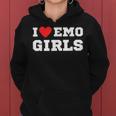 Amo Le Ragazze Emo Emo Felpa con cappuccio da donna