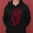 Bear Paw Print Tribal Grizzly Papa Momma Tribe Claw Felpa con cappuccio da donna