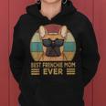 Best Frenchie Mom Ever Bulldog Francese Cane Mamma Ragazza Regalo Felpa con cappuccio da donna