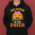 Big Sister Of The Patch Pumpkin Halloween Family Matching Women Hoodie