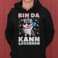 Bin Da Kann Losgehen Cute Unicorn Girls Women Kapuzenpullover für Damen