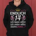 Birthday Girl Endlich 14 Ich Kann Alles Krone Cute Kapuzenpullover für Damen