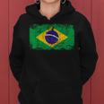 Brazil Flag For And Women Kapuzenpullover für Damen