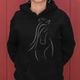 Cavalli Contorno Camicia Cavallo Amore Equitazione Ragazza Cavalli Felpa con cappuccio da donna