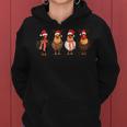 Chicken Christmas Chickens Santa Claus Xmas Women Kapuzenpullover für Damen