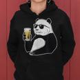 Coole Sonnenbrille Pandabär Bier Trinkend Pandas Kapuzenpullover für Damen