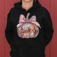 Coquette Pumpkin Patch Disco Ball Pumpkin Bow Aesthetic Girl Women Hoodie