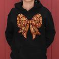 Cute Coquette Bow Game Day Basketball Mom Team Sports Women Hoodie