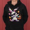 Dabbing Rabbit Pasqua Day Cute Bunny Dab Egg Hunt Ragazzi Bambini Felpa con cappuccio da donna