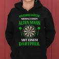 Dart Player Dartboard Retro Women's Dartboard Kapuzenpullover für Damen