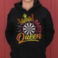 Dart Spielerin Dart Queen Lustiges Dart Spielen Frauen Kapuzenpullover für Damen