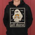 All Done Sign Language Ghost Speech Pathology Teacher Women Hoodie