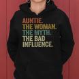 Donnaintage Cool Auntie Wuntie Woman Mito Brutta Influenza Con Collo A Felpa con cappuccio da donna