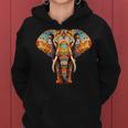 Elephant Mandala Elephant Print Kapuzenpullover für Damen