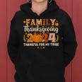 Family Thanksgiving 2024 Thankful For My Tribe Fall Autumn Women Hoodie