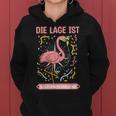 Flamingo Die Lage Ist Besäufniserregend Kapuzenpullover für Damen