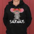 Beer Helmet Mouse Motif Beer Drinker Beer Saufmaus Kapuzenpullover für Damen