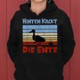 Football Slogan Hinten Kackt Die Duck Kapuzenpullover für Damen