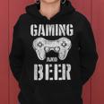 Gaming And Beer Game Control Retroideo Game Player Kapuzenpullover für Damen