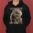 Guten Morgen Ganz Dünnes Ice Evil Cat & Coffee Kapuzenpullover für Damen