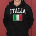 Italia Bandiera Italia Italiano Famiglia Uomini Donne Bambini Felpa con cappuccio da donna