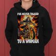 I've Never Talked To A Woman Cringe Skeleton Sudadera con capucha para mujer