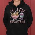 Just A Girl Who Loves Ramen And Boba Ramen Boba Bubble Women Hoodie