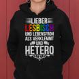 Lieber Lesbian Und Lebensfroh Lesbian Lgbtq Pride Women's Kapuzenpullover für Damen