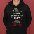 Little Sister Elf Christmas Outfit Partner Look Kapuzenpullover für Damen