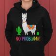 Llama No Problama Divertente Lama Cactus Felpa con cappuccio da donna