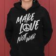 Make Love Not War Grafica Divertente Per Donne E Uomini Felpa con cappuccio da donna