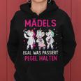 Mädels Egal Was Passiert Pegel Halten Girls' Evening Unicorn S Kapuzenpullover für Damen