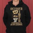 October 46Th Birthday 1978 Awesome Teddy Bear Women Hoodie