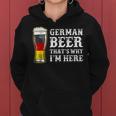 Oktoberfest With German Beer Das Ist Warum Ich Hier Bier German Beer German Beer Kapuzenpullover für Damen