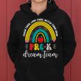Prek Dream Team Retro Rainbow Back To School Teacher Prek Women Hoodie