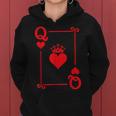 Queen Hearts Card Costume Playing Cards Queen Of Hearts Women Hoodie
