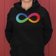 Rainbow Infinity Simbolo Autismo Awareness Neurodiversity Felpa con cappuccio da donna