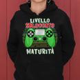 Regalo Gamer Divertente Livello Diploma Maturità Controller Felpa con cappuccio da donna