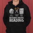 Rock Paper Scissor Reading Book Reading Teacher Bookworm Women Hoodie