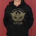 Roma Invicta Spqr Roman Eagle Distressed Kapuzenpullover für Damen