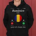 Romania Ruft Und Ich Muss Los Romania Flag Kapuzenpullover für Damen