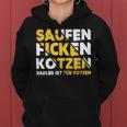 Saufen Ficken Kotzen Radler Ist Für Fotzen Beer Party Saufen Kapuzenpullover für Damen