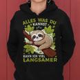 Sloth Sleep Alles Was Du Kannst Sloth Kapuzenpullover für Damen