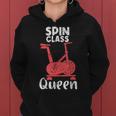 Spin Class Queen Spinning Class Fitness Exercise Cycle Felpa con cappuccio da donna