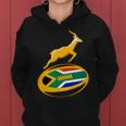 Springbok Pallone Da Rugby E Bandiera Del Sud Africa Per Uomini Donne E Bambini Felpa con cappuccio da donna
