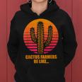 Suculentas Jardin Jardinero Flora Desierto Cactus Sudadera con capucha para mujer